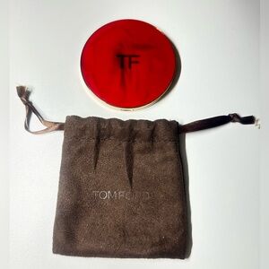Tom Ford Limited Edition Dual Sided Scarlet Compact Mirror with Pouch GWP NWT